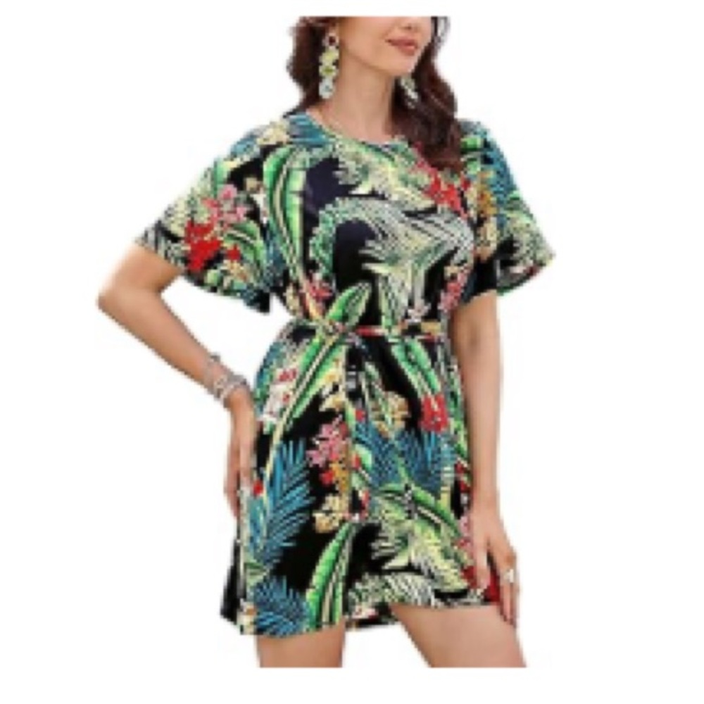 Fashionme tropical dress sz S